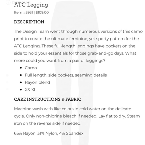 Cabi ATC Legging Never Worn Style 3931 - Picture 9 of 9